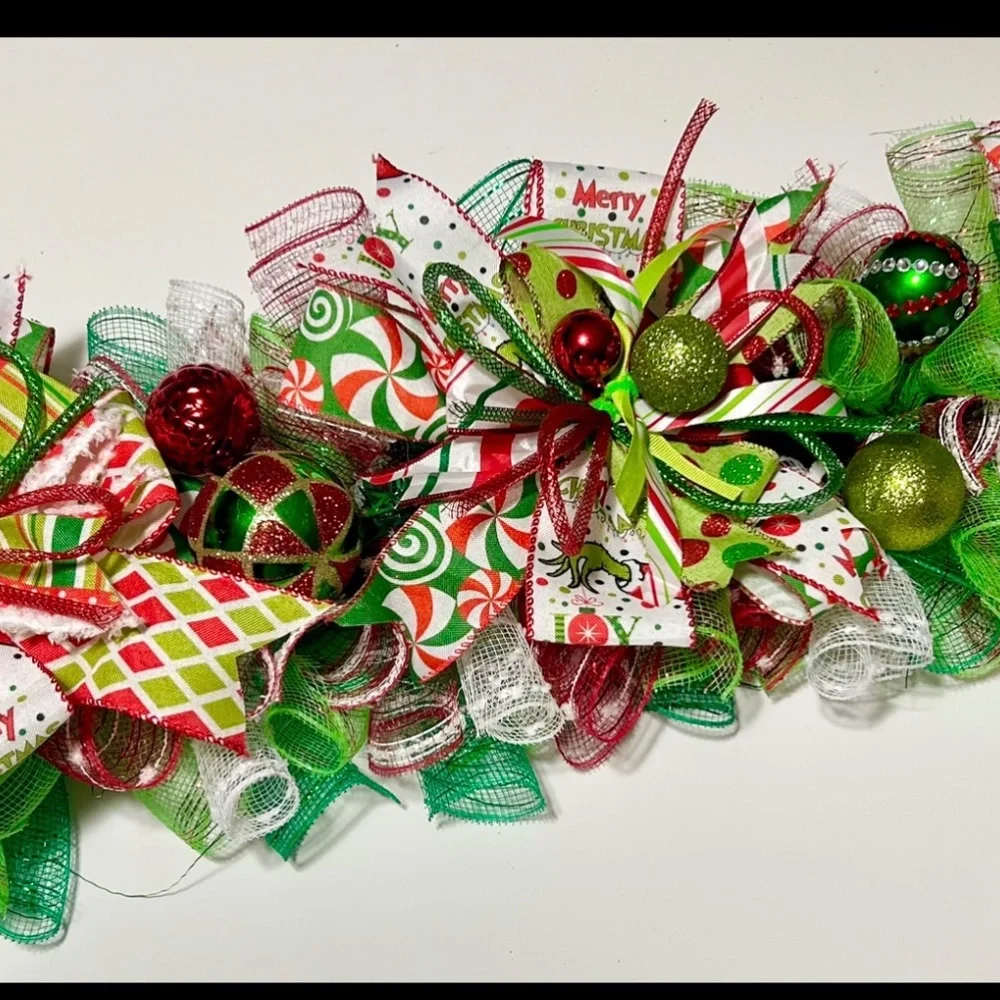 Grinch Christmas garland grinch centerpiece grinchmas decorations 3 ft. Long